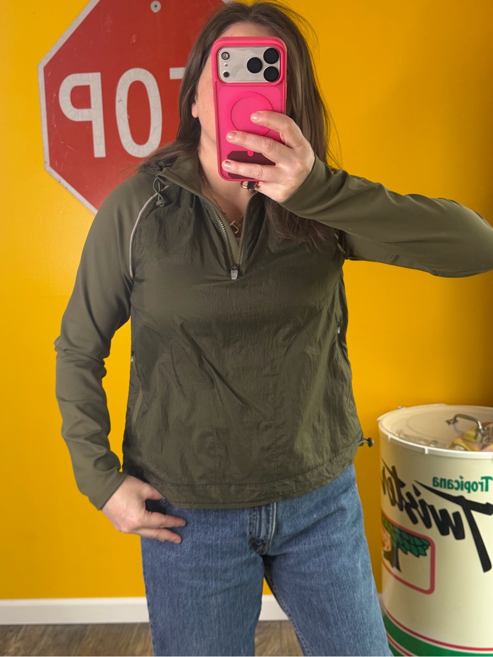 Outdoor Voices Jacket Size M green Long Sleeve Lined Womens